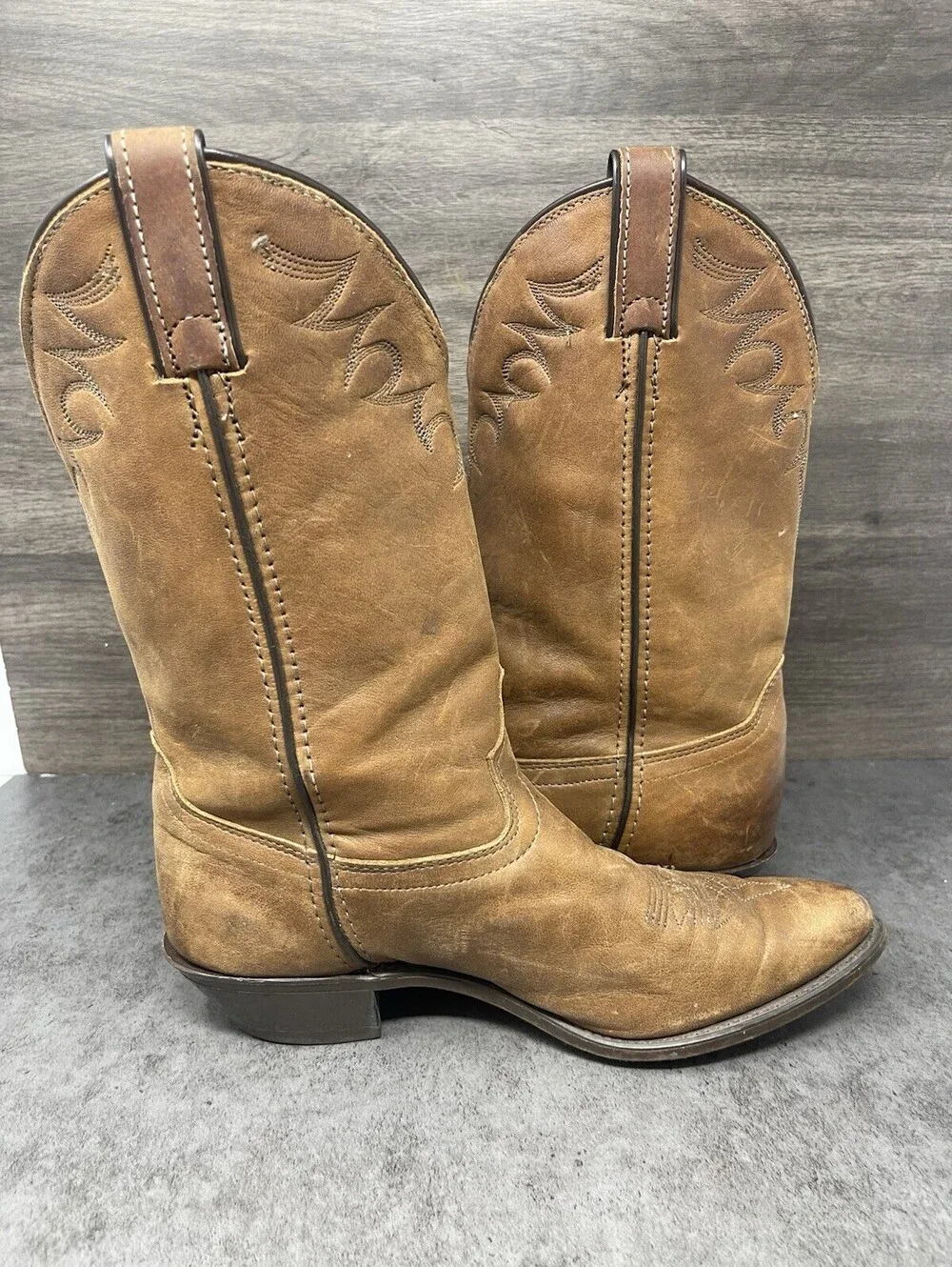 Laredo Cowboy Boots Womens Size 8 Brown Leather Western